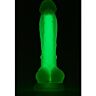 Dildo de Silicone Radiante que Brilha no Escuro 17,5cm Verde