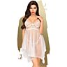 Penthouse Boneca Atrevida - Babydoll de Renda Branca