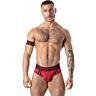 Cueca suspensória LOCKER GEAR em malha vermelha XL