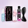Kit anal premium com plug Satisfyer por app e plug de vidro