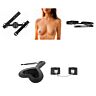 Kit BDSM intermédio com mordaça, pinças, coleira, pá e algemas