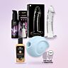 Kit premium para ela com sugador Satisfyer e dildo de vidro