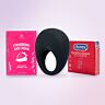 Kit para casais com anel vibratório Pretty Love, preservativos e lubrificante