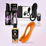 Kit premium para casais com anel vibratório e vibrador de dedo