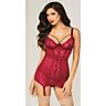 Conjunto de Lenceria 2PC CHEMISE SET | Design com aros no decote