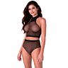 Bodystocking PASSION BS116 com Rhinestone Mesh