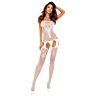 Bodystocking PASSION BS121 com efeito de ligas