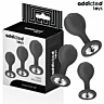 Plug Anal Addicted Toys Set de 3 com Joia para Estimulação Prolongada