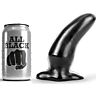 Plug anal ALL BLACK 13 cm curvo para ponto G