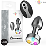 Vibrador Anal INTENSE Plug Metal com Luzes LED e Controle Remoto