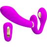 Vibrador Doble Strap-On Pretty Love Thunderbird com Controle Remoto