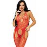 Bodystocking Leg Avenue com corações e tirantes