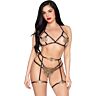 Conjunto de Lencería Sexy Leg Avenue 89364 com Detalhes Bordados