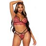 Conjunto de Lingerie Leg Avenue 81623 com Design Strappy