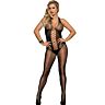Bodystocking Sublime Com Costas Abertas e Detalhes Cruzados