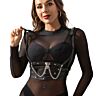 Arnês SUBBLIME Corset Harness com Detalhes de Cadeia