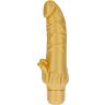 Vibrador realístico GET REAL Gold Dicker Stim com estimulador clitoriano