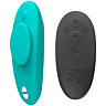 Vibrador de cuecas WE-VIBE MOXIE+ Aqua com clipe magnético