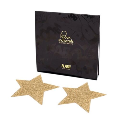 Acessórios Bijoux Flash Golden Star Pezoneras Brilhantes