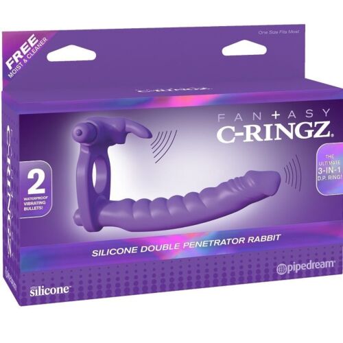 Anel Peniano FANTASY C-RINGZ Silicone Double Vibrator