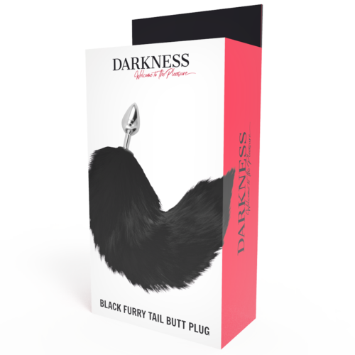 Plug Anal DARKNESS 8 cm com Cauda Preta