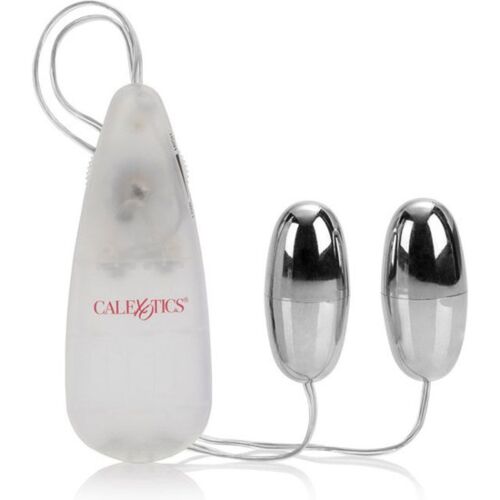 Balas Vibratórias CALEXOTICS Silver Duo com Potente Estimulação