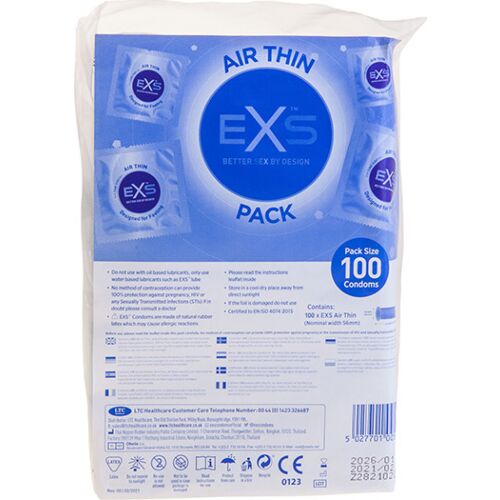 Preservativos Exs Air Thin 100s com Sensação Pele com Pele