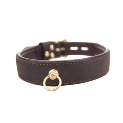 Colar BDSM Bound com O-ring em Nubuck Leather