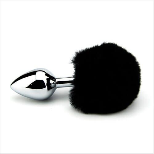 Plug anal Furry Fantasy Bunny Tail con cola sintética Negro