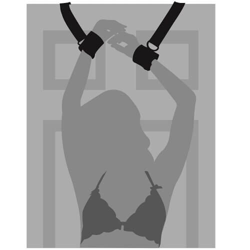 Restrições Loving Joy Door Jam Cuffs com Ajustáveis