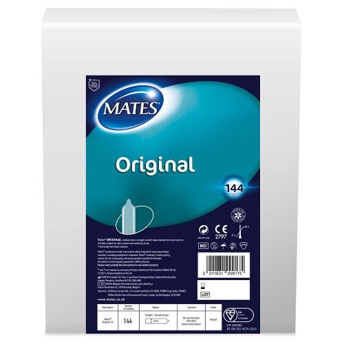Preservativo Mates Original BX144 com textura suave