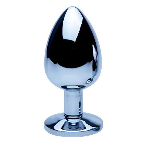 Butt Plug Precious Metals Grande com Base Decorativa Plata