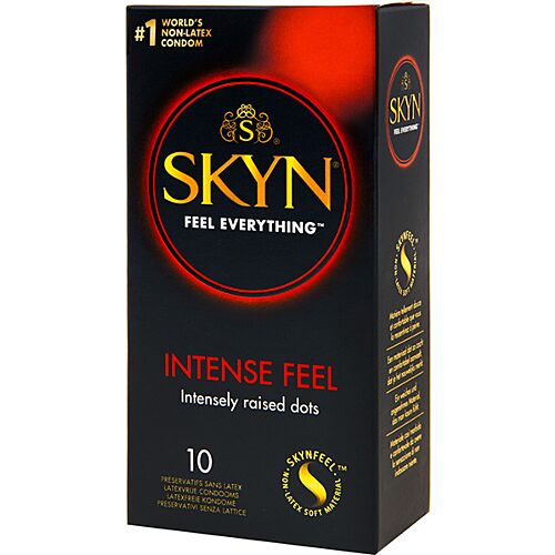 Preservativos Manix Skyn Intense Feel com textura bolinhas