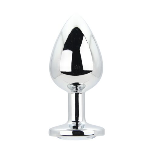 Butt Plug Toosh Metal com Base Decorativa Plata