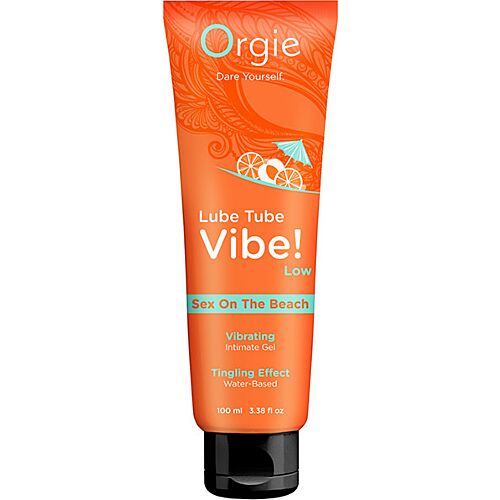 Gel íntimo Orgie LUBE TUBE VIBE SEX ON THE BEACH 100ml com vibração.