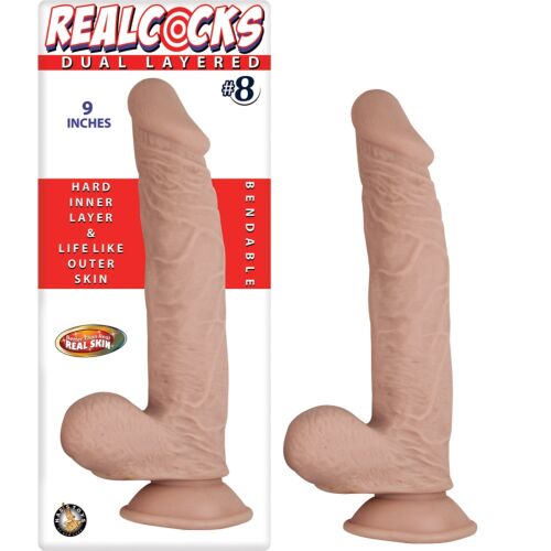 Dildo Nasstoys RealCocks 9 pulgadas con núcleo flexible