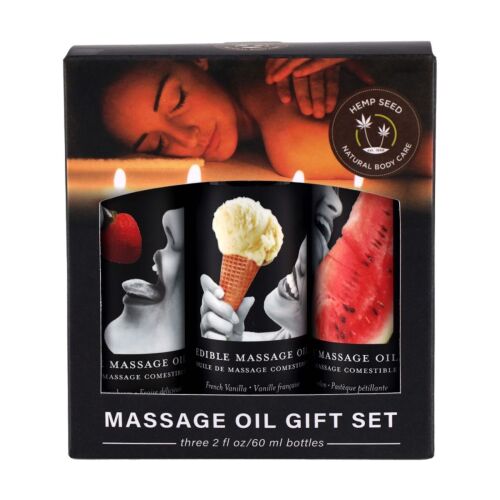 Óleo de Massagem com Sabores Earthly Body 3 x 57ml