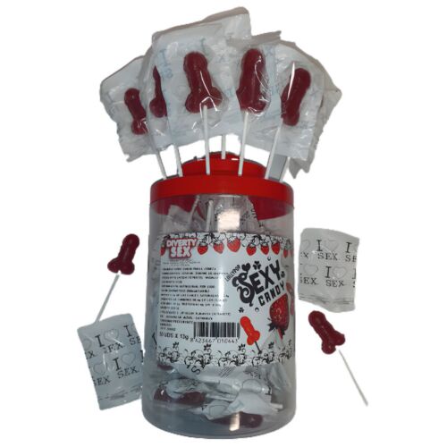 Caramelos divertidos Diablo Picante - Pirulitas em forma de pénis