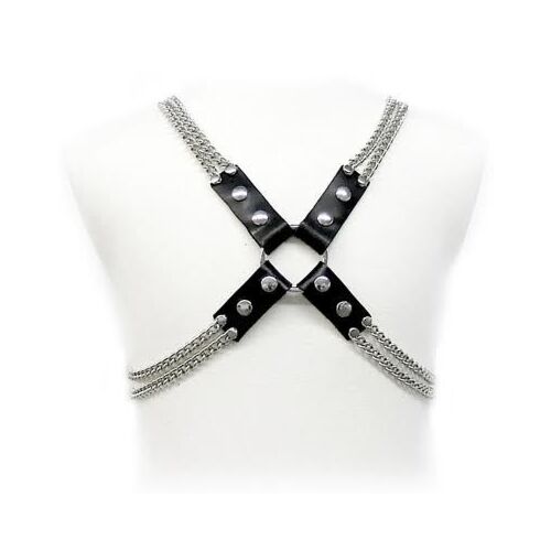Arneses Homem Leather Body Chain Harness Ajustável