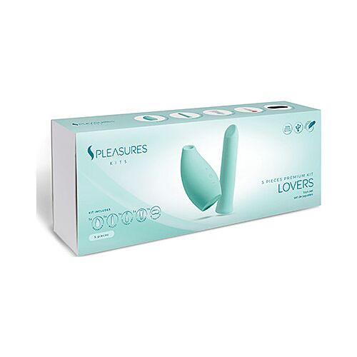 Kit de Brinquedos S Pleasures Lovers Kit com Lubrificante e Antifaz