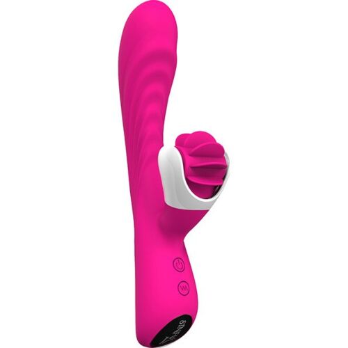 S Pleasures Vibrador Roar Roar Pink com Estimulação Dupla e Línguas Giratórias