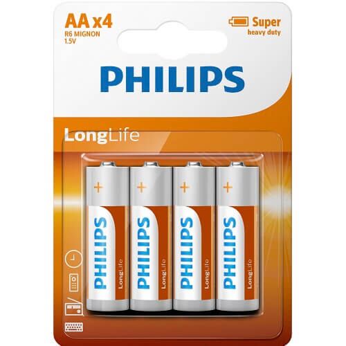 Pilhas AA Philips R6 | Qualidade superior e longa duração