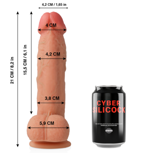 Dildo Cyber Silicock Saul 21 cm - Realístico e Versátil