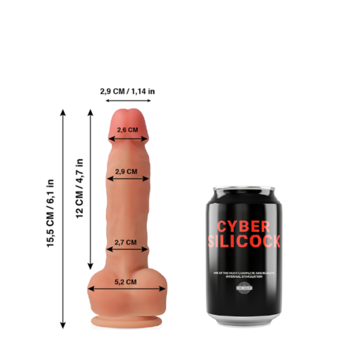 Dildo Cyber Silicock Ansel 15.5 cm com ventosa estável