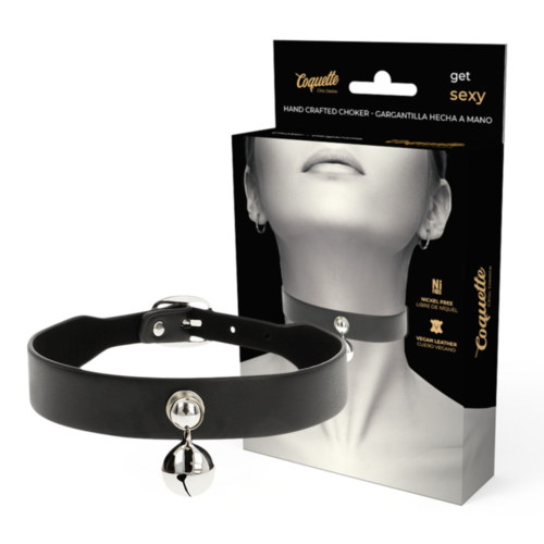 Colar Bondage Coquette Chic Desire com couro vegano e fecho ajustável