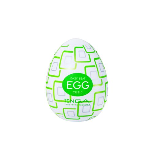 Masturbador Tenga Egg Cubic com texturas internas