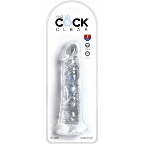 Pénis realista KING COCK 19.7 cm transparente