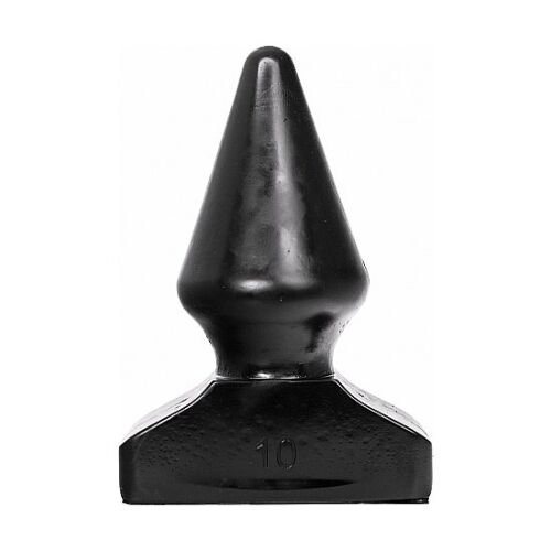 Plug Anal All Black 20,5 cm com formato de cone
