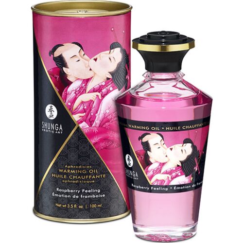 Óleo de Massagem Shunga Raspberry Feeling com efeito térmico
