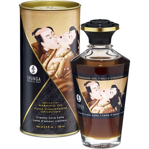 Óleo de massagem Shunga Creamy Love Latte com efeito calor